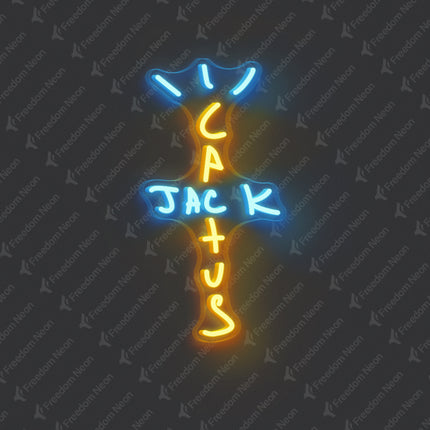 Golden Yellow Cactus Jack Neon Sign