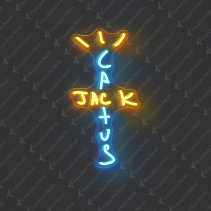 Ice Blue Cactus Jack Neon Sign