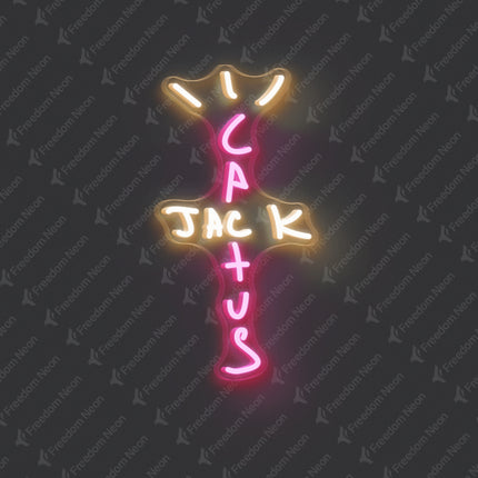 Light Pink Cactus Jack Neon Sign