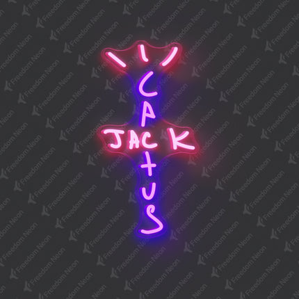 Purple Cactus Jack Neon Sign