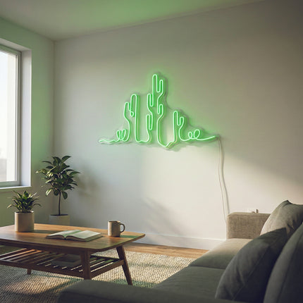 Green Cactus Neon Sign