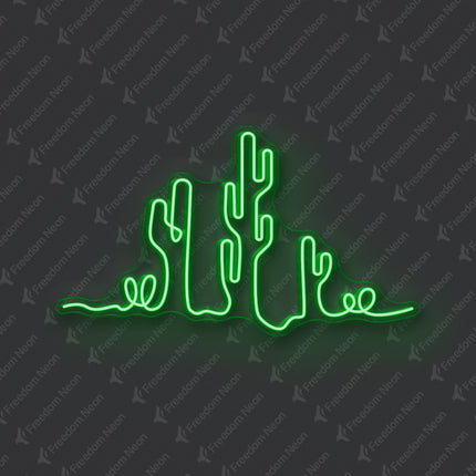 Green Cactus Neon Sign