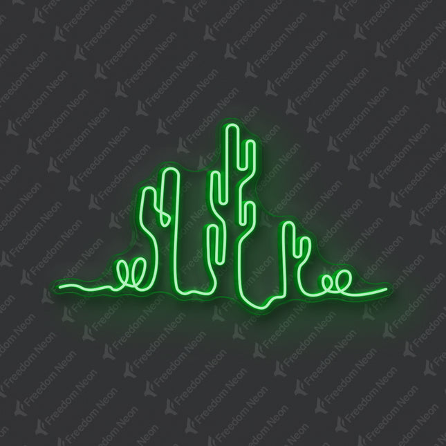 Green Cactus Neon Sign