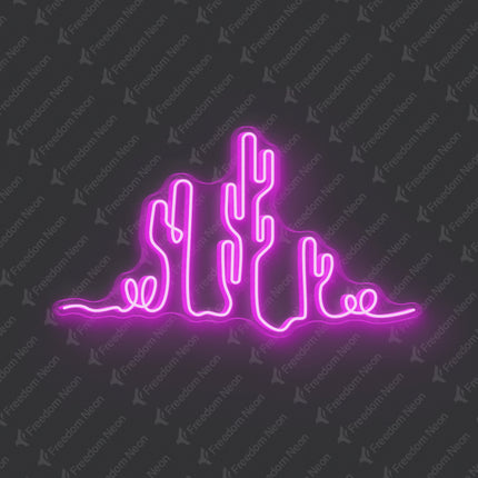 Pink Cactus Neon Sign