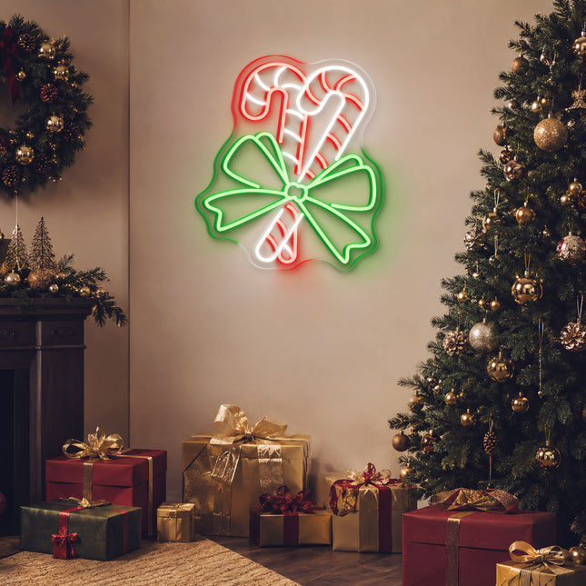 Candy Cane Neon Sign