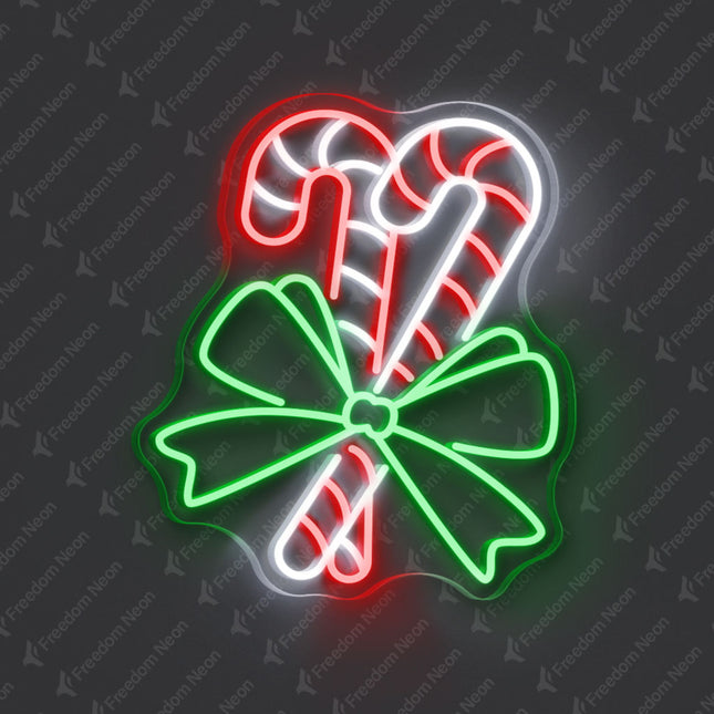 Candy Cane Neon Sign