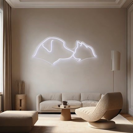 White Cat & Dog Neon Sign