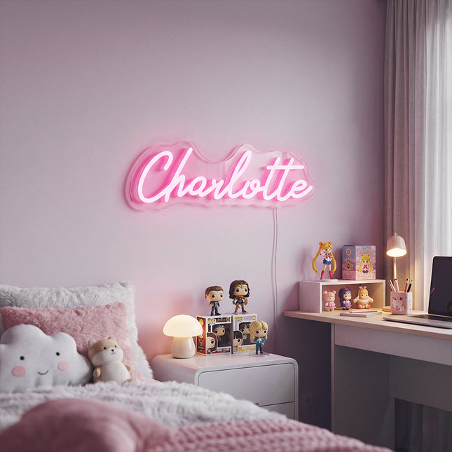 Light Pink Charlotte Neon Sign