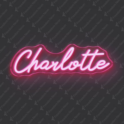 Light Pink Charlotte Neon Sign