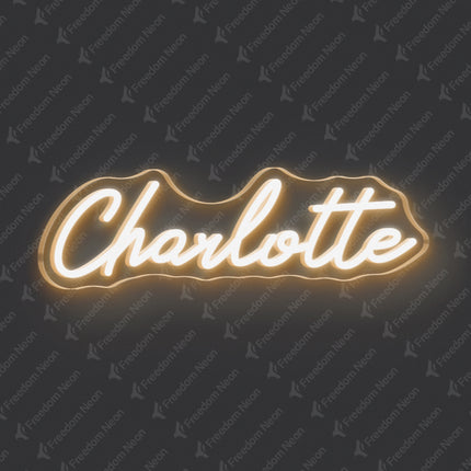 Warm White Charlotte Neon Sign