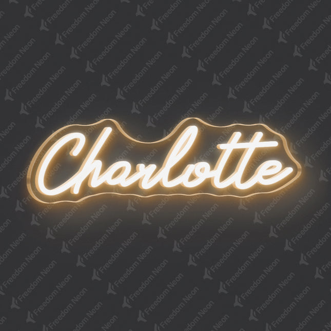 Warm White Charlotte Neon Sign