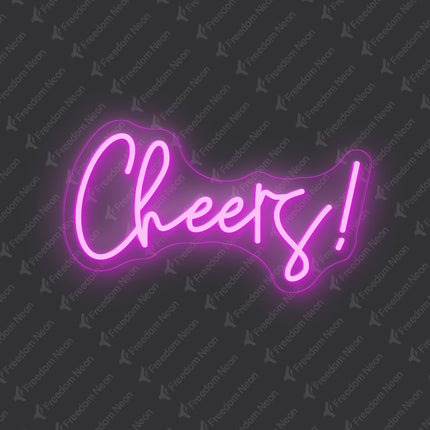 Pink "Cheers" Neon Sign