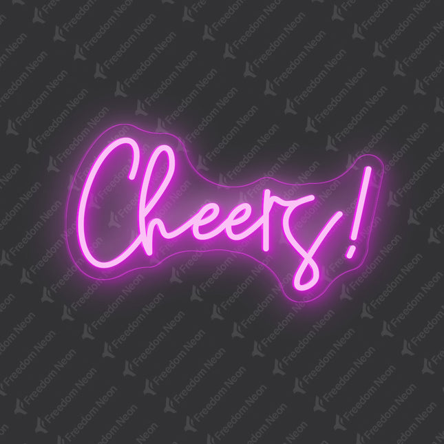 Pink "Cheers" Neon Sign