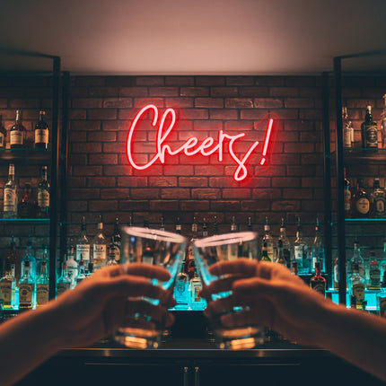 Red "Cheers" Neon Sign