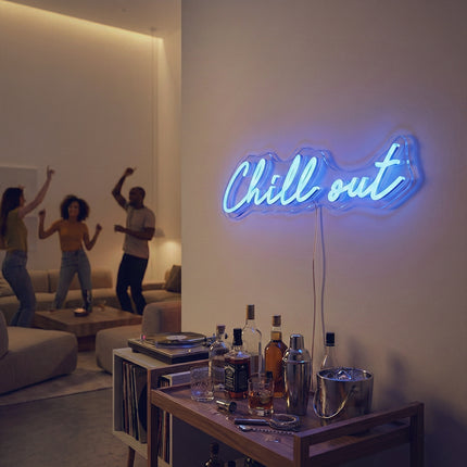 Blue Chill Out Neon Sign