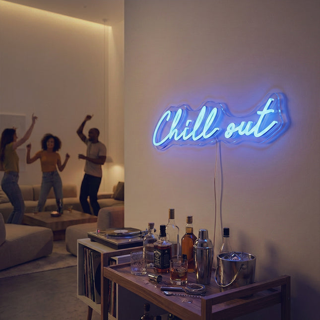 Blue Chill Out Neon Sign