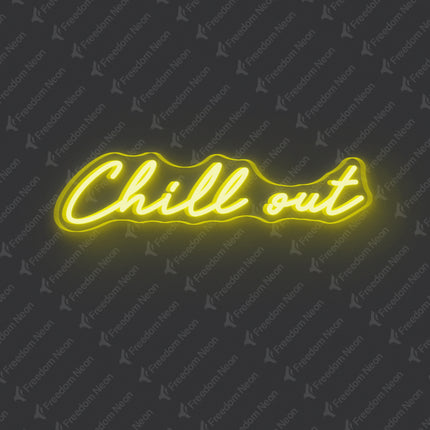 Lemon Yellow Chill Out Neon Sign