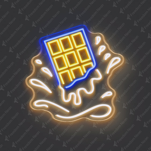 Golden Yellow Chocolate Neon Sign