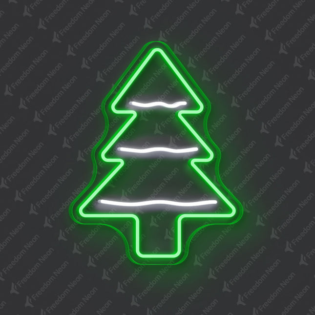 Green Christmas Tree Neon Sign