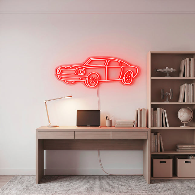 Red Classic Car Neon Sign