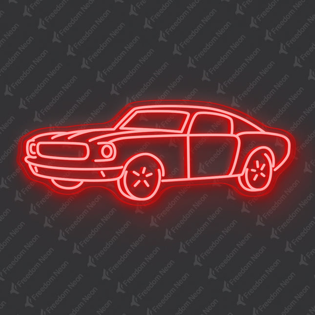 Red Classic Car Neon Sign