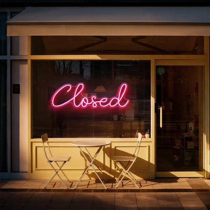 Light Pink Closed Neon Sign