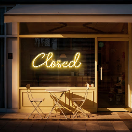 Warm White Closed Neon Sign