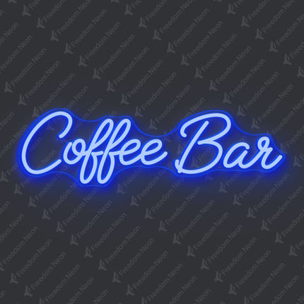 Blue Coffee Bar Neon Sign