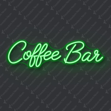 Green Coffee Bar Neon Sign