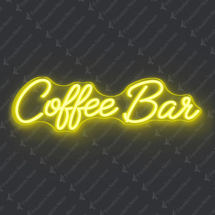 Lemon Yellow Coffee Bar Neon Sign