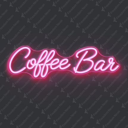Light Pink Coffee Bar Neon Sign