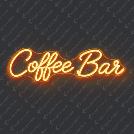 Orange Coffee Bar Neon Sign