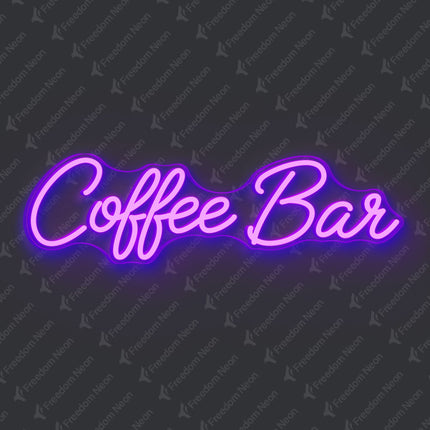 Purple Coffee Bar Neon Sign