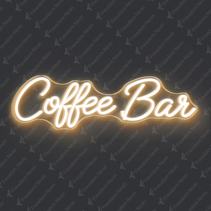 Warm White Coffee Bar Neon Sign