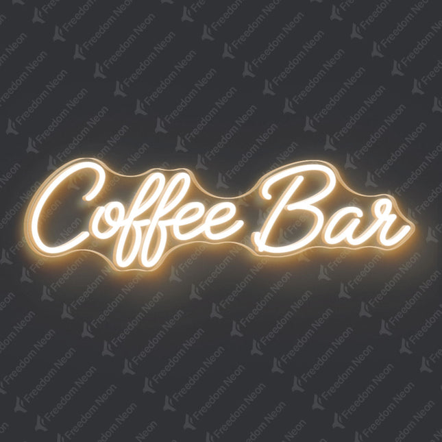 Warm White Coffee Bar Neon Sign