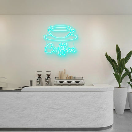 Mint Coffee Cup LED Neon Sign