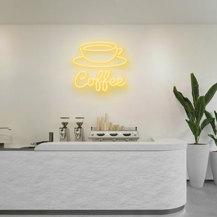 Wram White Coffee Cup LED Neon Sign