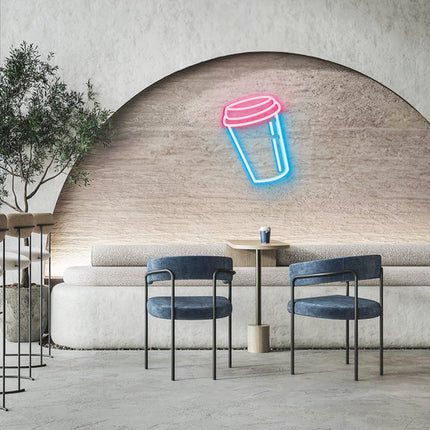 Mint Coffee Cup Neon Sign
