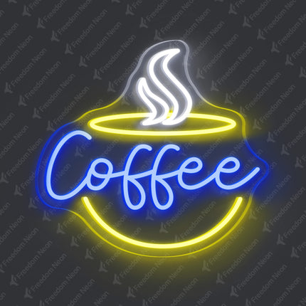 Blue Coffee Neon Sign