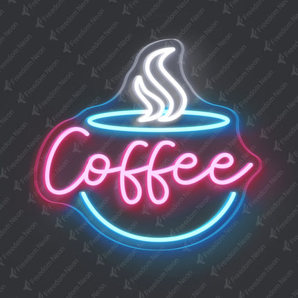 Light Pink Coffee Neon Sign