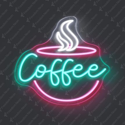 Mint Green Coffee Neon Sign
