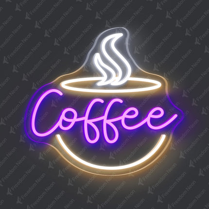 Purple Coffee Neon Sign