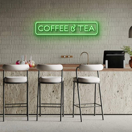 Green Coffee & Tea Neon Sign