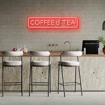 Red Coffee & Tea Neon Sign