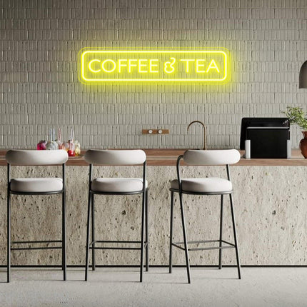 Yellow Coffee & Tea Neon Sign