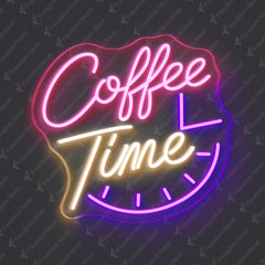 Light Pink Coffee Time Neon Sign
