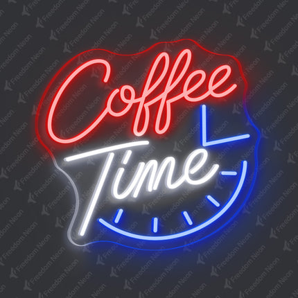 Red Coffee Time Neon Sign