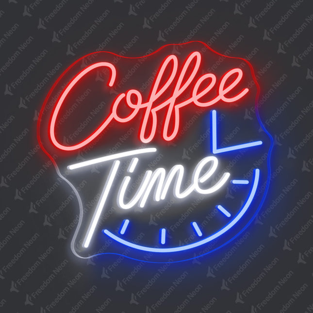 Red Coffee Time Neon Sign