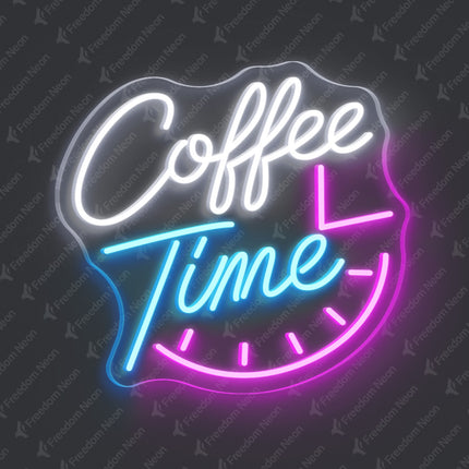 White Coffee Time Neon Sign