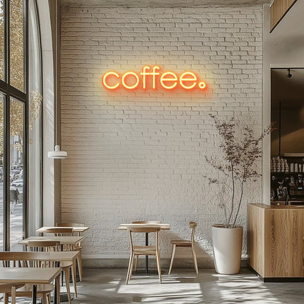 Gloden Coffee Word Neon Sign
